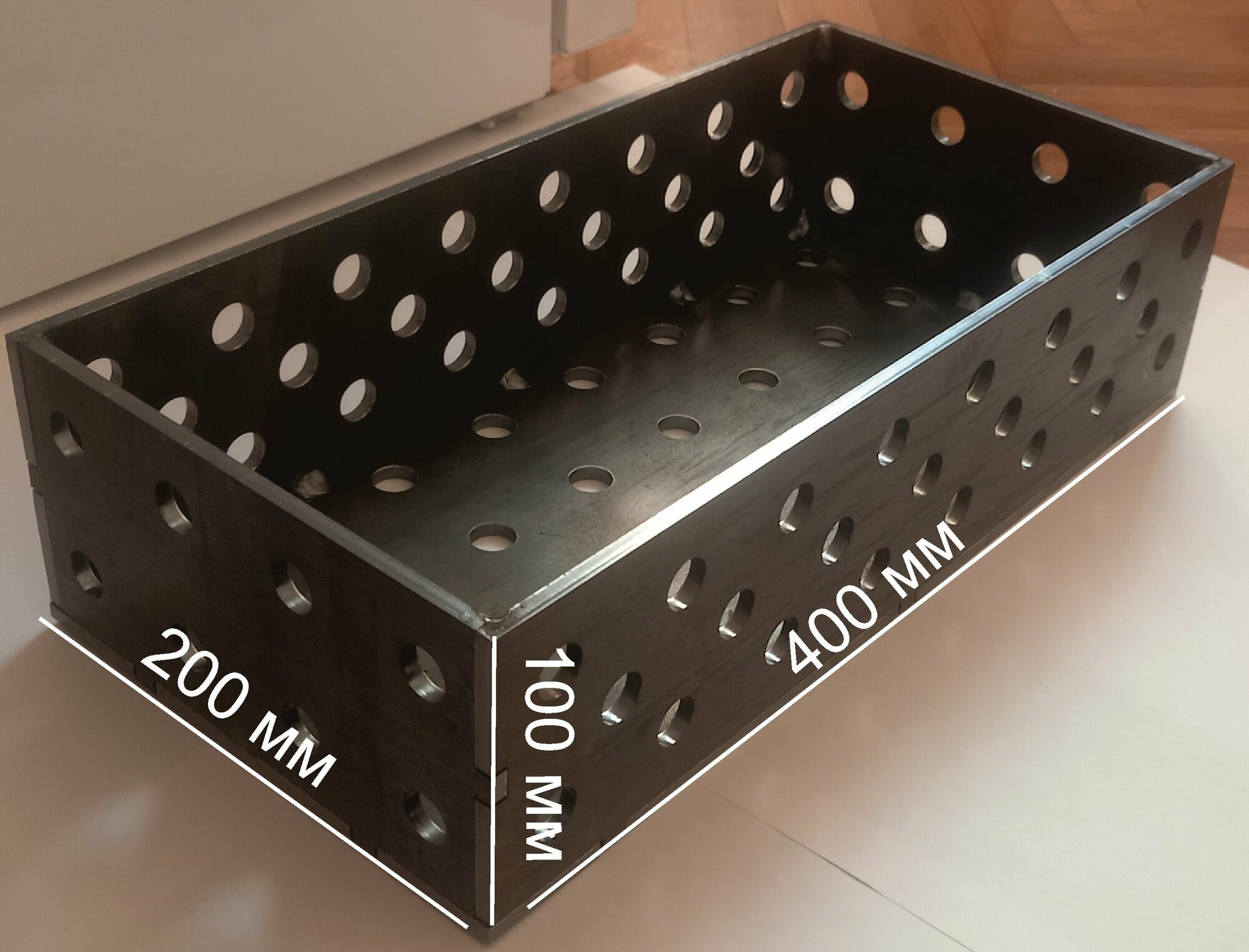 Тумба добавочный блок подставка-опора 200*400 для оснастки сборочных монтажных сварочных столов d16