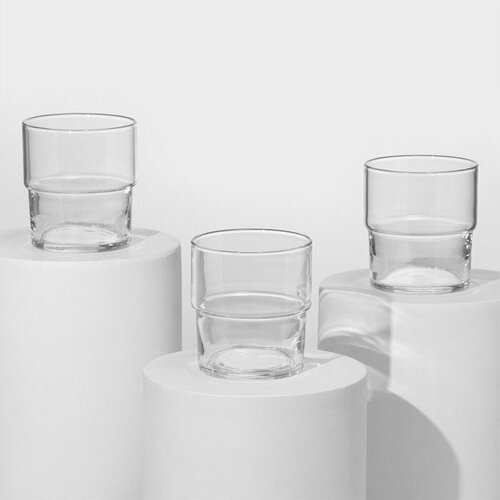 Набор стеклянных стаканов Hill, 300 мл, 3 шт (комплект из 3 шт)