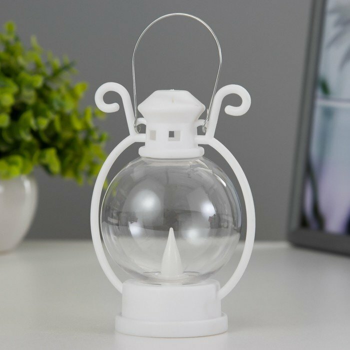 фото Ночник "Свечка в фонаре" 3хLR1130 белый 8х8х12 см (комплект из 4 шт)