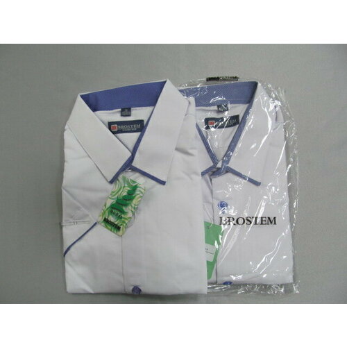 Школьная рубашка Brostem, размер 34, белый, голубой школьная рубашка brostem размер m голубой