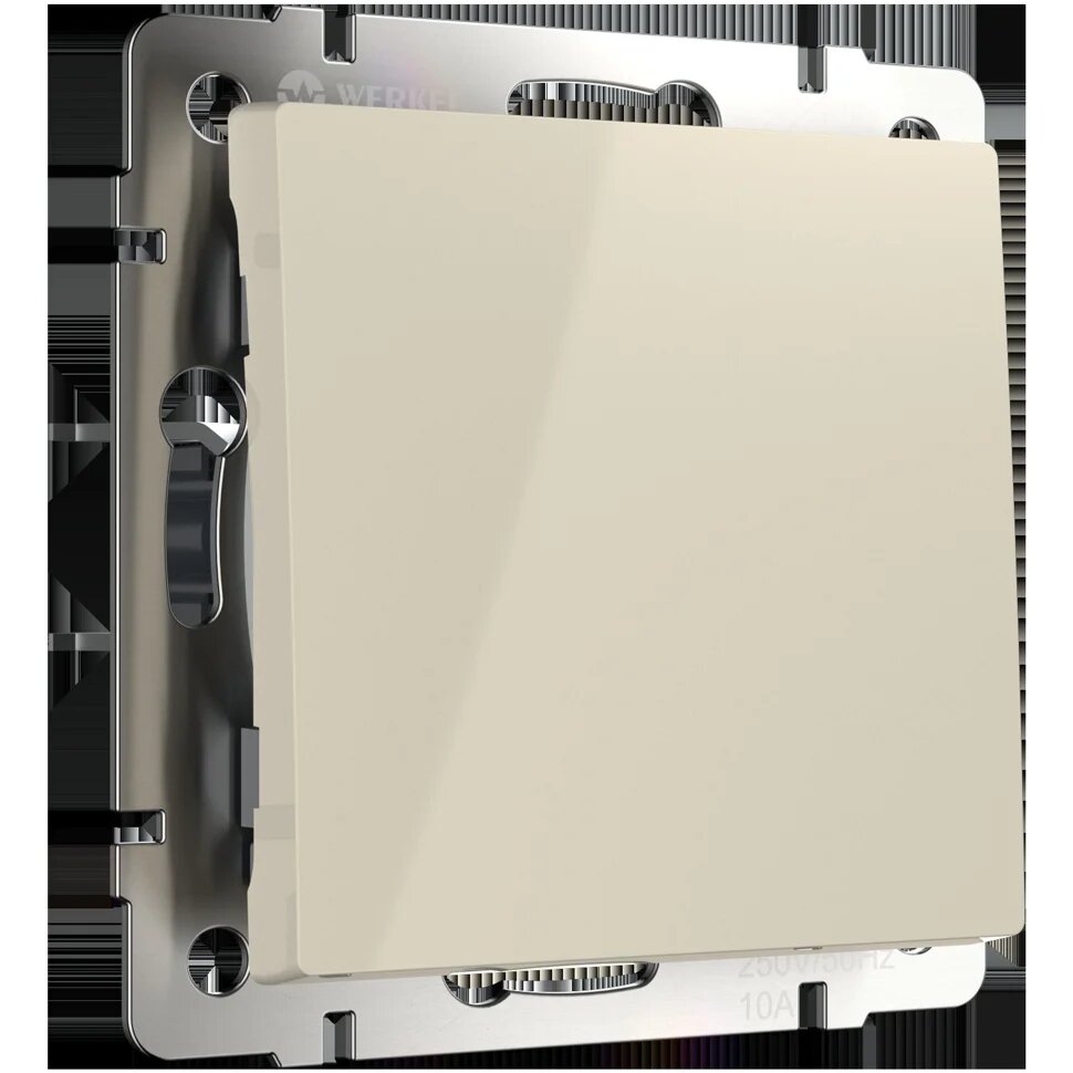 Выключатель одноклавишный (слоновая кость) Werkel WL03-SW-1G-ivory 4690389046148 - фото №2