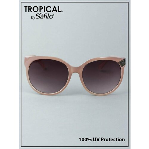 фото Солнцезащитные очки tropical by safilo colby, оправа: пластик, с защитой от уф, для женщин, коричневый