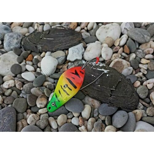 фото Блесна для рыбалки атом 2 ссср незацепляйка колеблющаяся р-р 66х28, 11 гр. из нержавеющей стали нет бренда