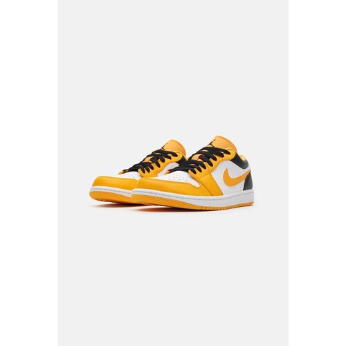 фото Кроссовки jordan air jordan 1 low, размер 9, белый, желтый