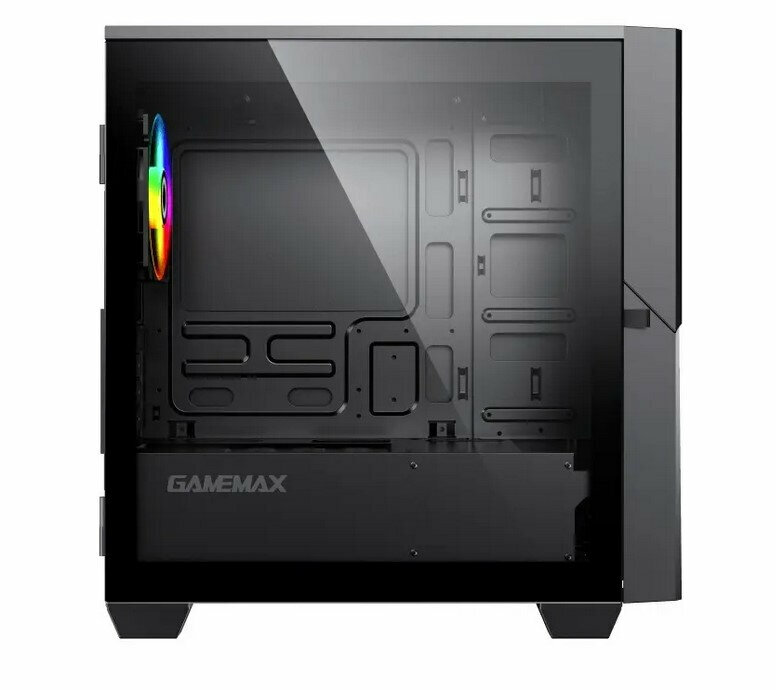 Корпус GameMax Cyclops BG без БП (Mini Tower, mATX, Черно-серый, 1*USB2.0 + 1*USB3.0, 2*120мм) — фото 6