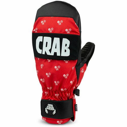 Варежки CRAB GRAB, размер S, белый, красный