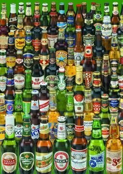 Пазлы 1000 дет. Коллекция бутылок пива 12736, (Educa Borras)
