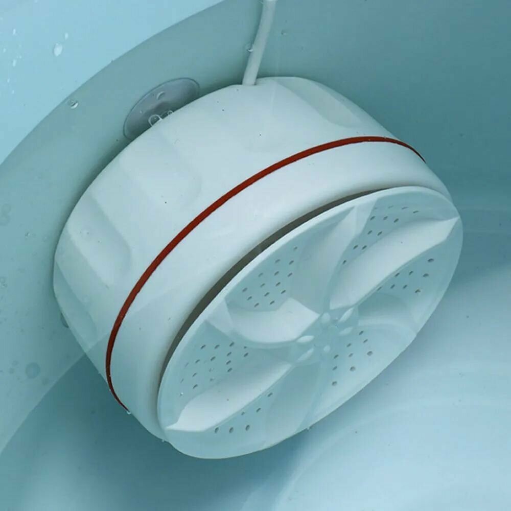 Ультразвуковая портативная стиральная машина ULTRASONIC TURBINE WASH (белая)