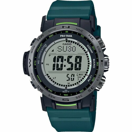 наручные часы casio pro trek зеленый Наручные часы CASIO Pro Trek 81406, серый, зеленый