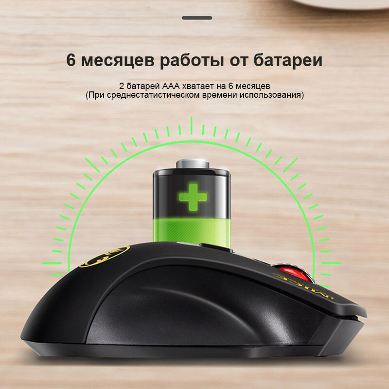 Беспроводная компьютерная мышь imice, бесшумная эргономичная оптическая мышь с разрешением 2000 точек/дюйм для ПК и ноутбуков — фото 5