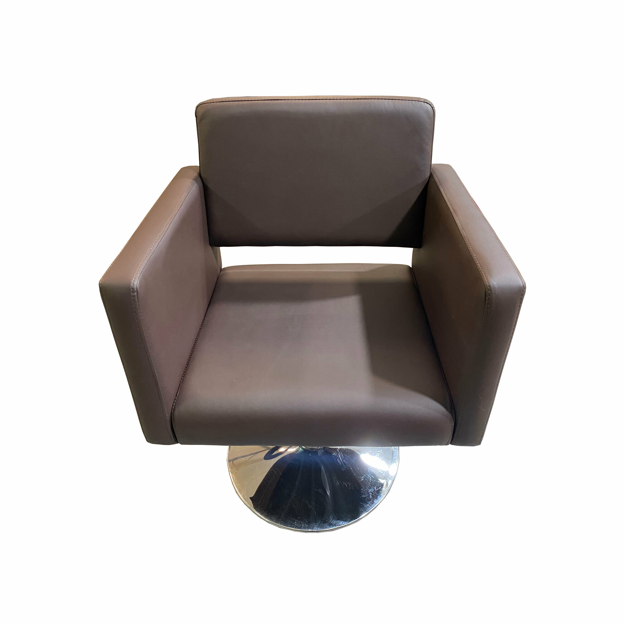 Парикмахерское кресло «Кубик II», коричневый - диск