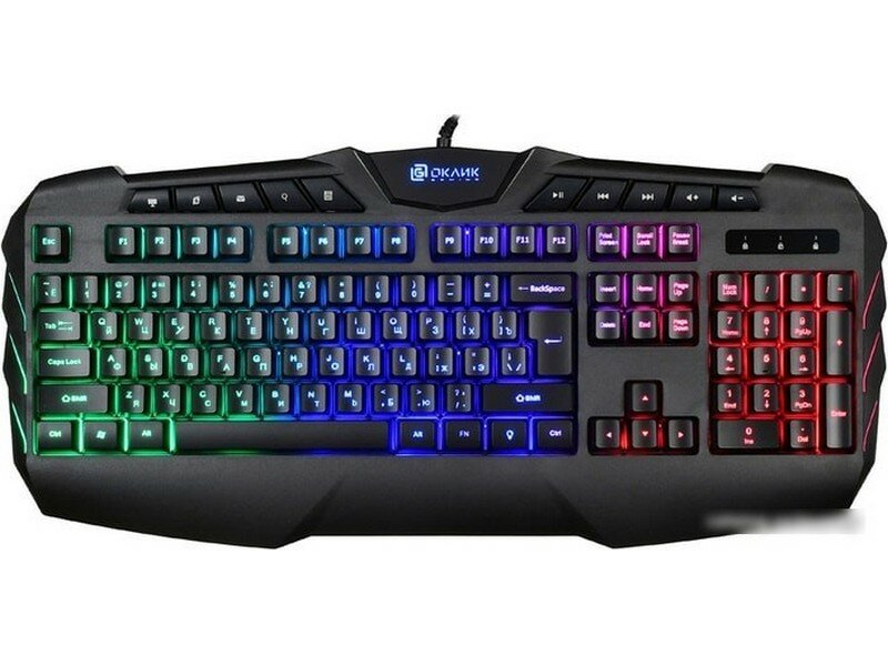 Клавиатура Oklick 777G PSYCHO черный USB Multimedia Gamer LED