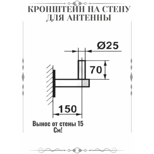 Антенна телевизионная Locus Кронштейн 0,15 м locus кронштейн 0 2 метра