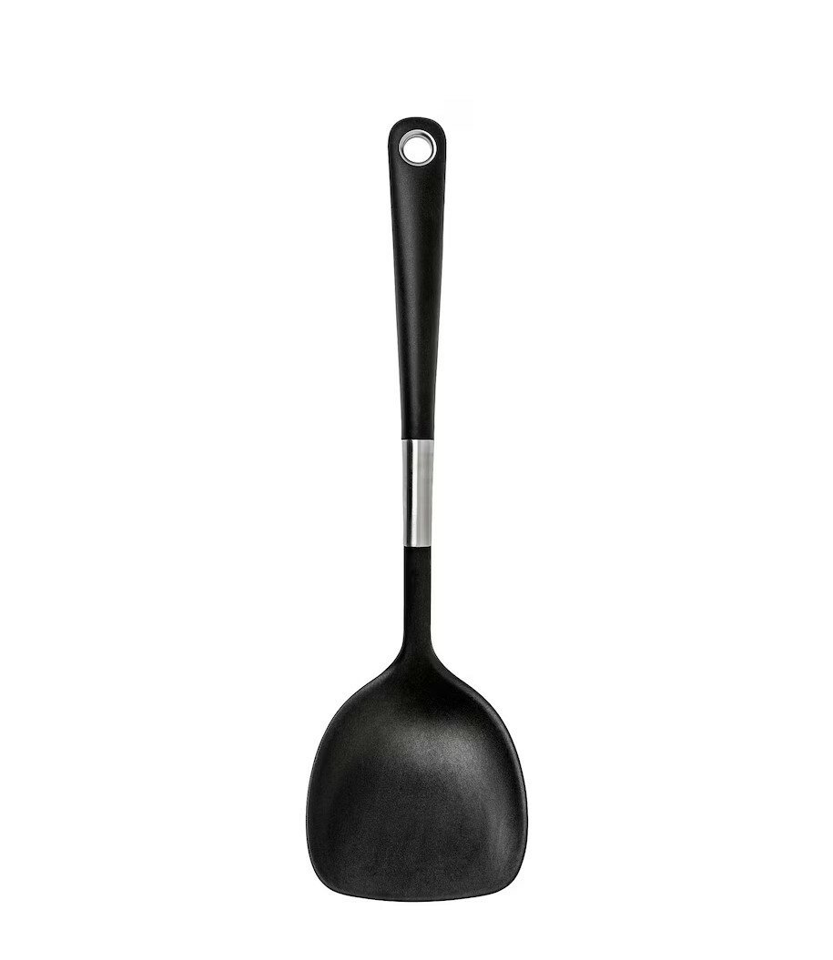 Лопатка кулинарная для вока IKEA 365+ йэлте, нержавеющая сталь, черный 3 5x11 см. 1 ШТ. Икеа