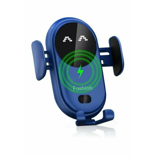 Держатель телефона в автомобиль с беспроводной зарядкойавтомобильный держатель телефонабеспроводное зарядное устройство Smart S11 Синий 1799₽