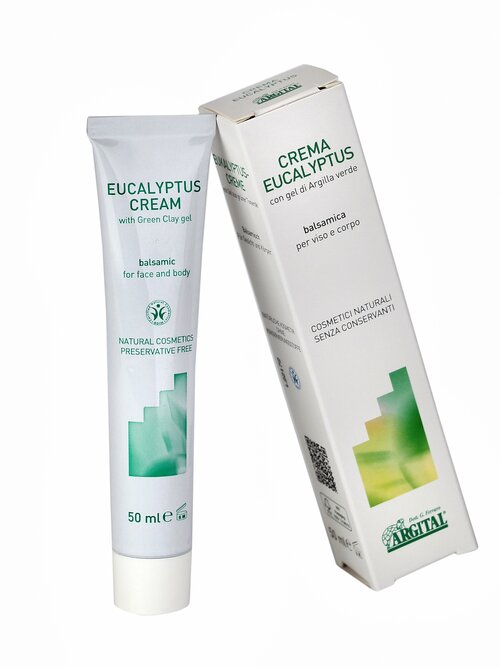 Крем с эвкалиптом для лица и тела, Eucalyptus Cream, 50 ml, Argital, Италия.