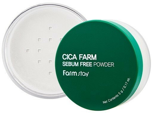 Матирующая рассыпчатая пудра с центеллой азиатской FarmStay Cica Farm Sebum Free Powder (5 гр)