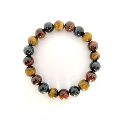 фото Браслет, металл, тигровый глаз, соколиный глаз, бычий глаз, размер 22.8 см, размер xl, диаметр 6.4 см, черный, бордовый solomon