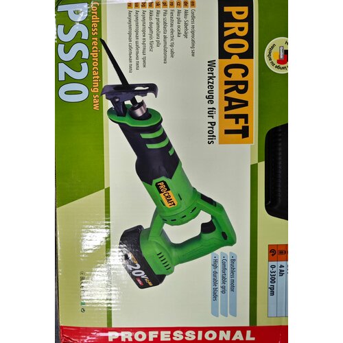 Сабельная пила аккумуляторная ProCraft PSS 20 без АКБ и ЗУ 1144500₽