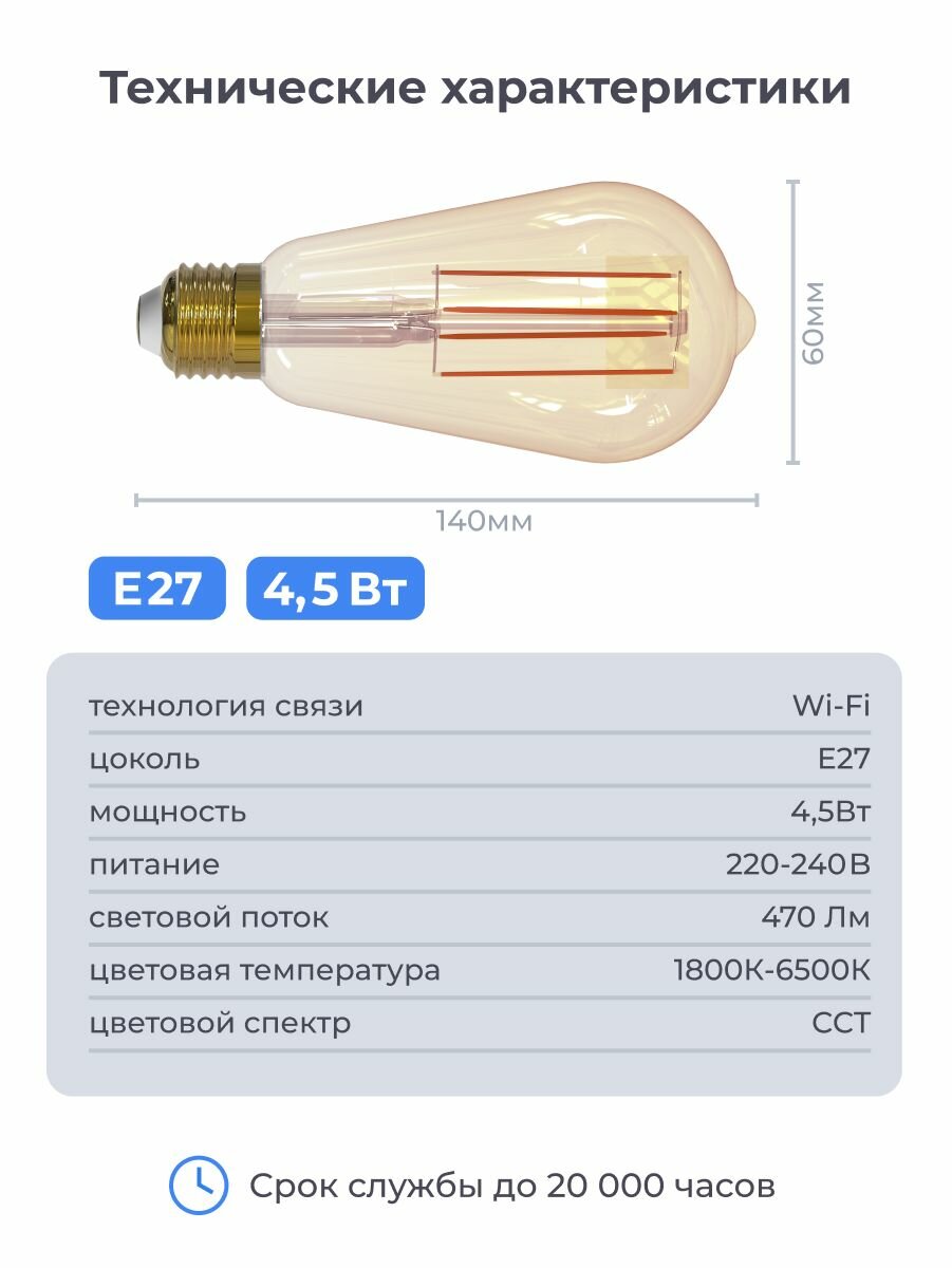 Умная колонка SberBoom Mini синий и Умная Лампа SLS LED12 в подарок