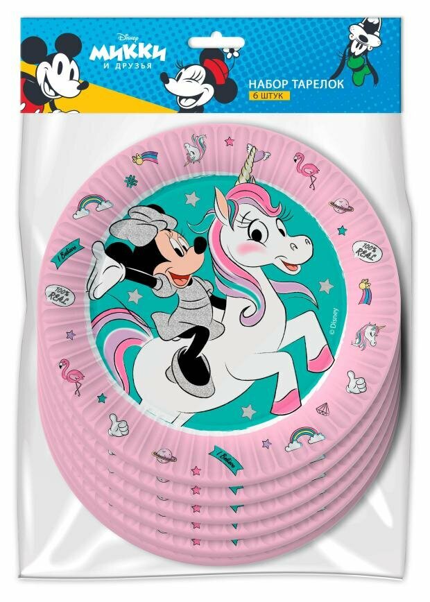 Набор одноразовых тарелок Disney Mickeyminn, d 180 мм, 6 шт - фото №12