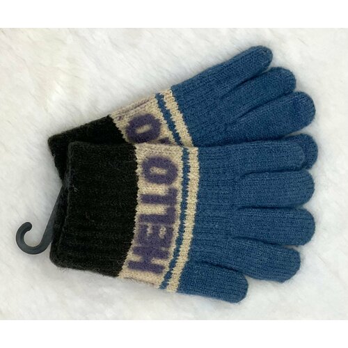 фото Перчатки корона, размер 2-3, серый, синий