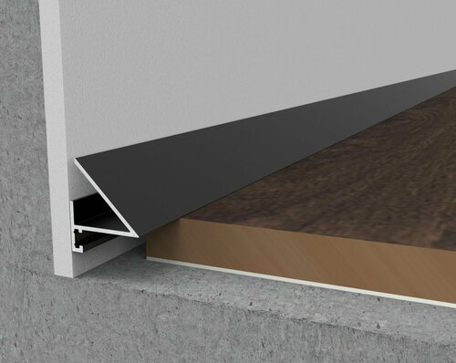 Щелевой микро плинтус под светодиодную ленту 23.6х19.7х1000 мм, с ...