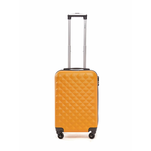 Чемодан Lacase, пластик, 45 л, размер S, оранжевый