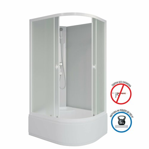 фото Душевая кабина niagara promo p110/80/40l/mt/bk (1100х800х1950)