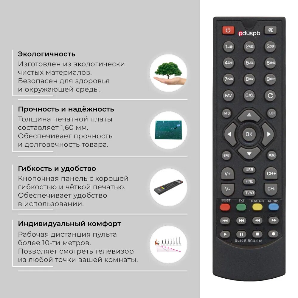 Пульт ДУ GLOBO E-RCU018 для Globo GL-60