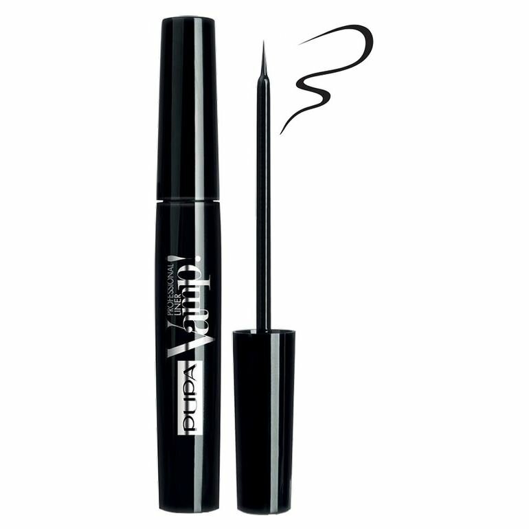 Подводка Pupa Make Up Vamp! Professional Liner, Подводка-гель для глаз с ультратонкой кисточкой в стиле Вамп, 100