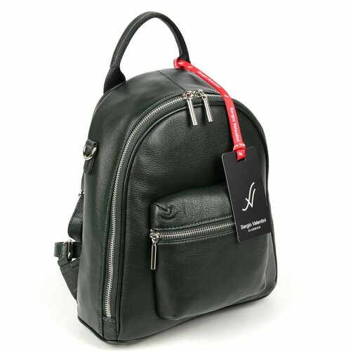 фото Рюкзак sergio valentini, фактура гладкая, зеленый