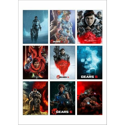 Наклейки Gears 5, Геарс 5 №3