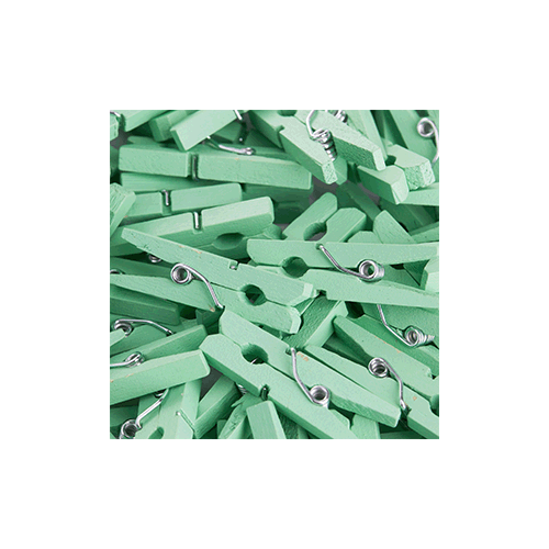 Прищепки-мини дбокала500шт сосна L30 B8мм бирюз Prohotel QGY - 2677G 2911₽