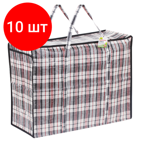 фото Сумка-баул любаша, 68 л, 45х60, красный, черный