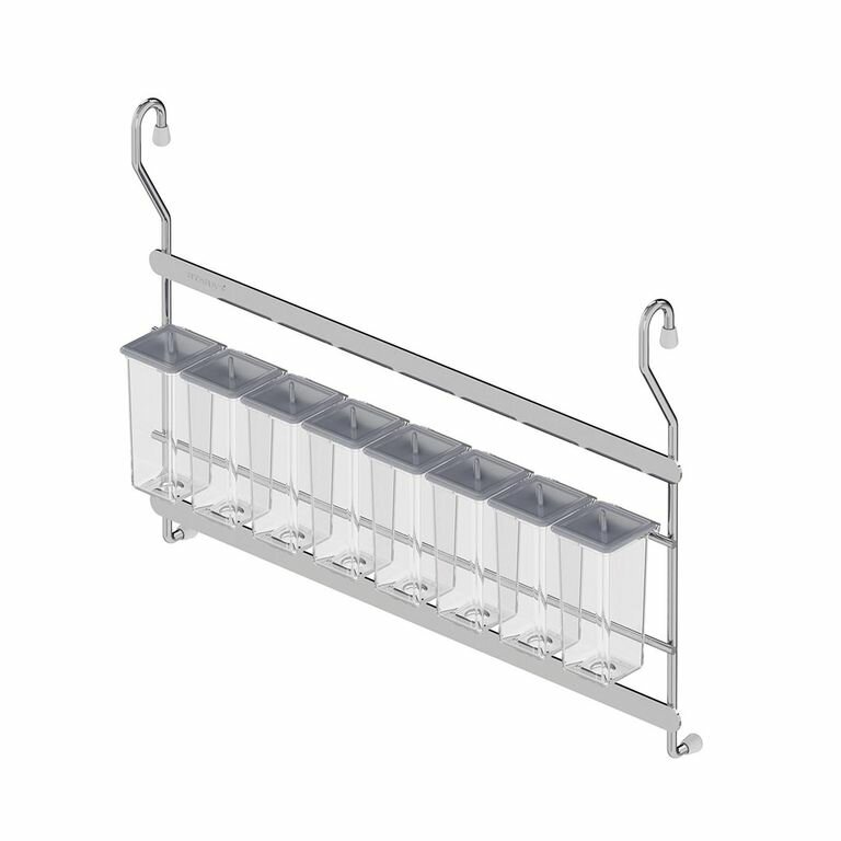Полочка с баночками для специй (505х55х300 мм) хром
