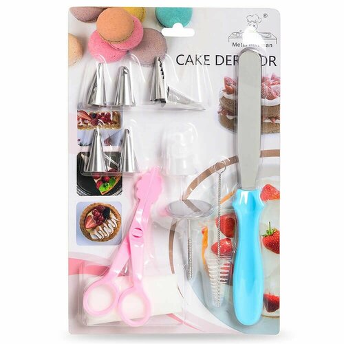 Набор кондитерский эстет 39110 12 предметов хромголубойрозовый 90700₽