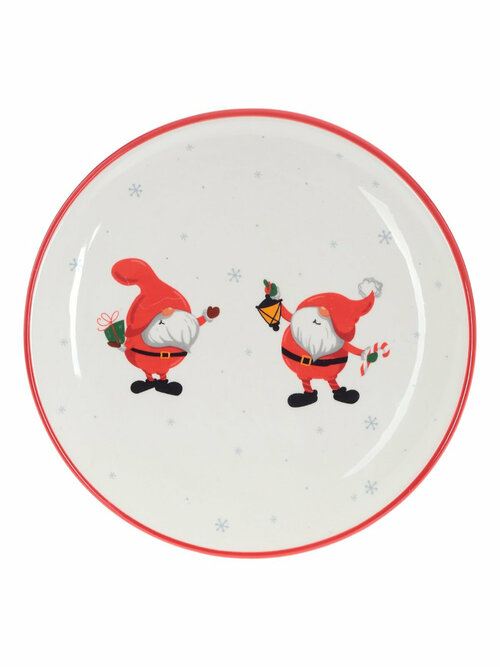 Тарелка обеденная Remecoclub Дед Морозы 17 см