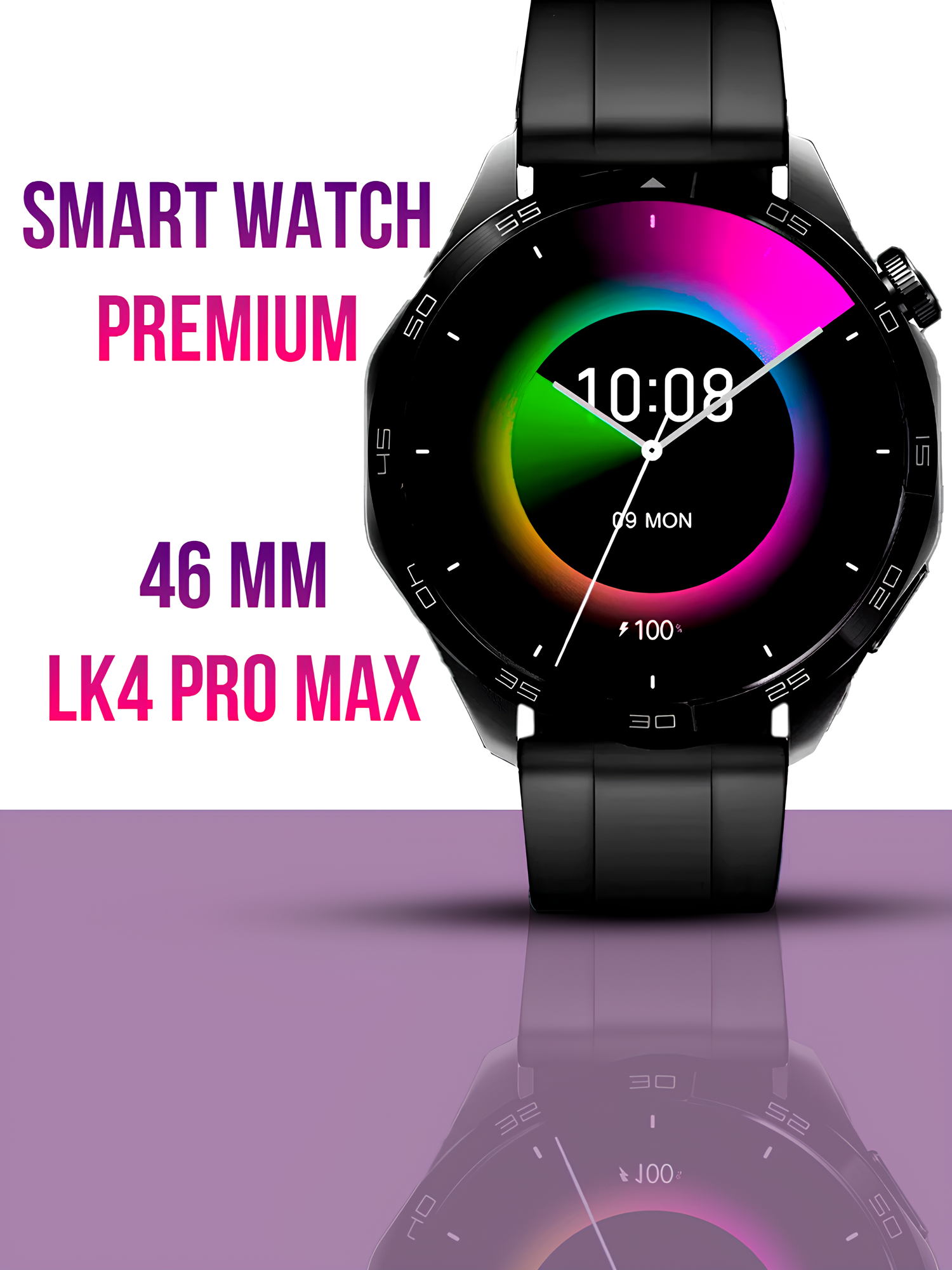 Умные часы с AMOLED экраном, smart watch, фитнес-браслет, мониторинг здоровья, NFC, металлический корпус, черный
