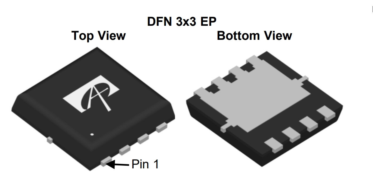 Микросхема AON7516 N-Channel MOSFET 30V 30A DFN3x3EP