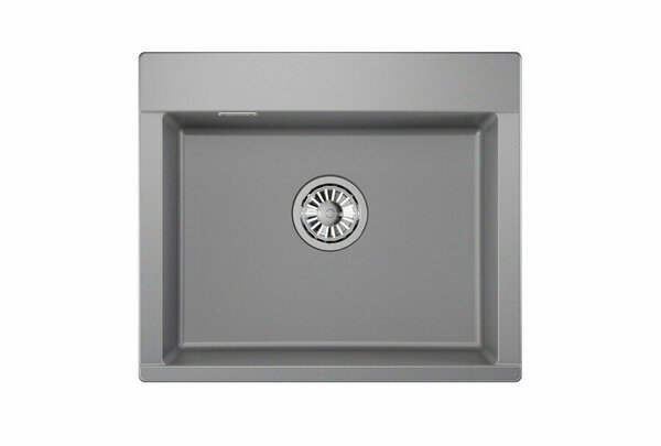 Мойка для кухни Granula ES-5804, алюминиум (серый), кварцевая, раковина для кухни