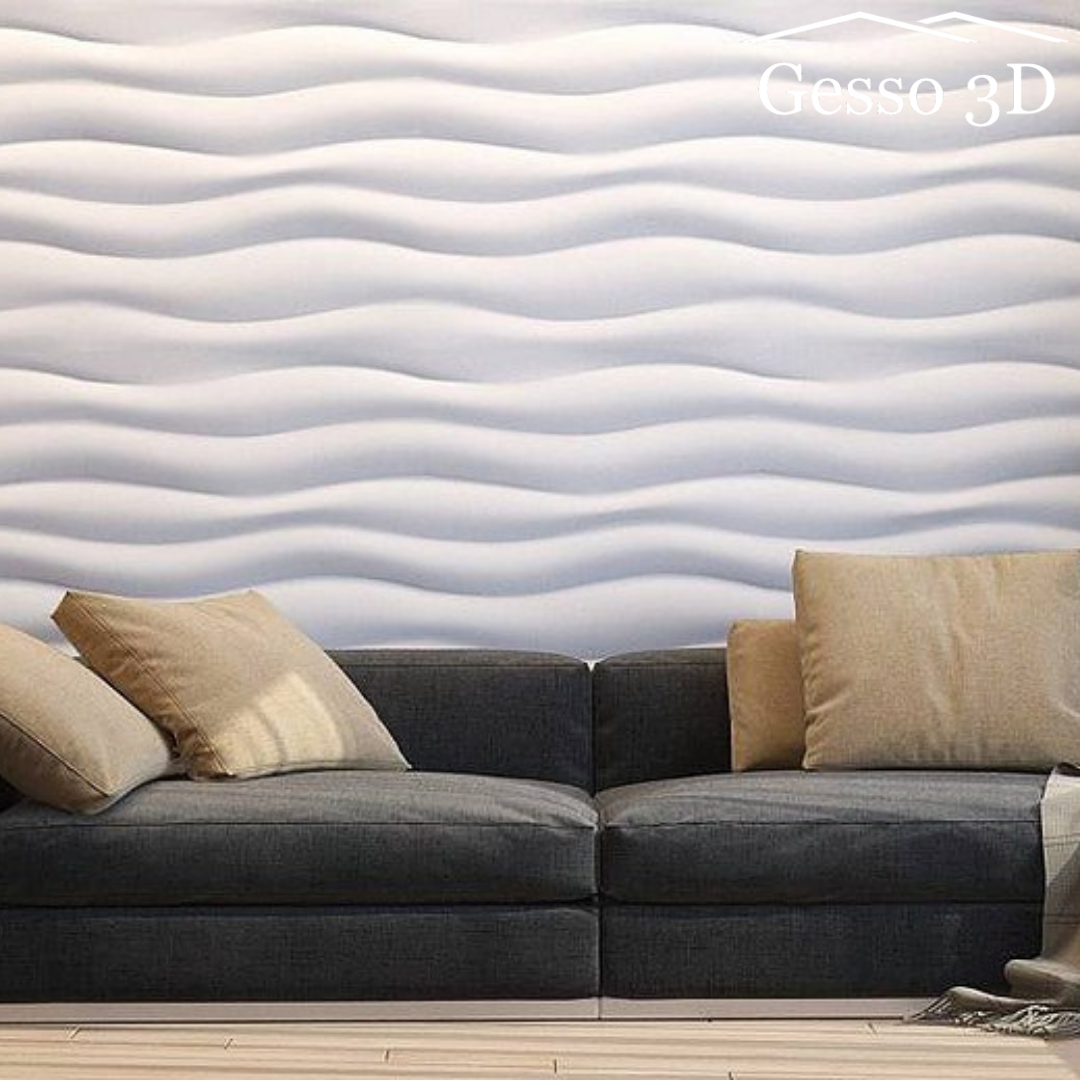 фото Гипсовая 3D панель "Волна горизонтальная рельеф"