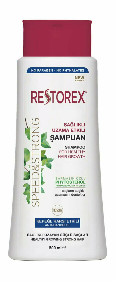 Шампунь для здорового роста волос и против перхоти Restorex Shampoo For Healthy Hair Anti Dandruff