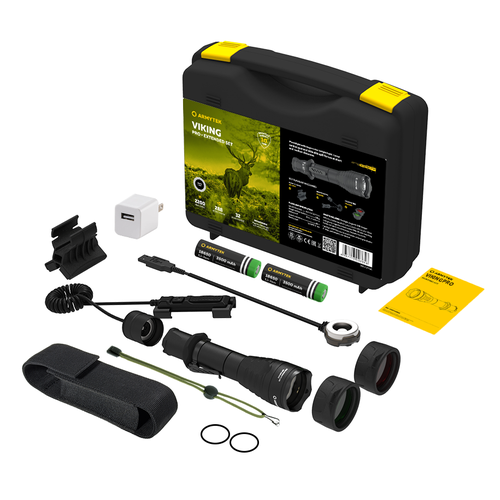 Набор охотника ARMYTEK Viking Pro Magnet USB Extended Set,2050 лм, теплый свет, F07702W