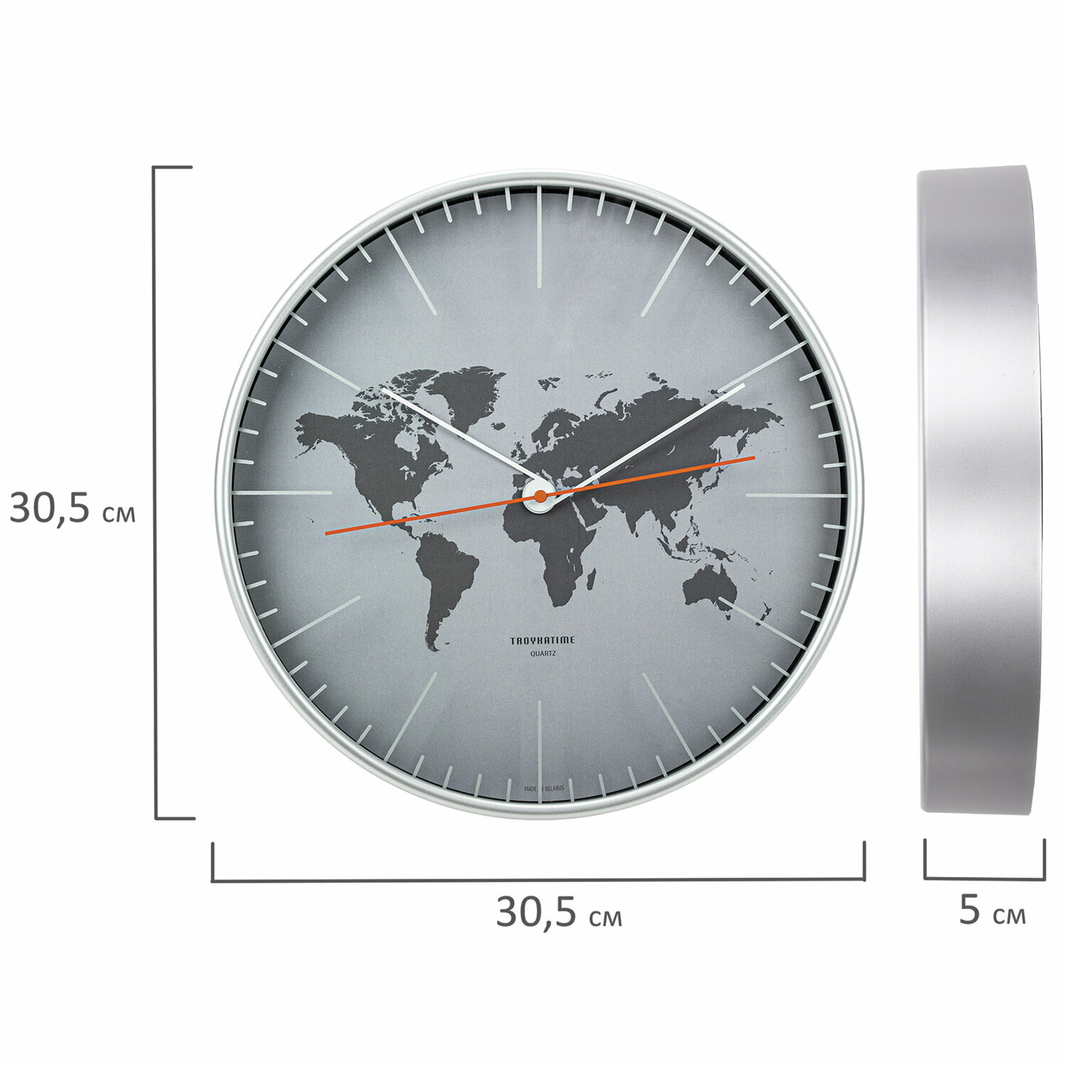 Часы настенные 77777733 круг D30,5 см Troyka - фото №8