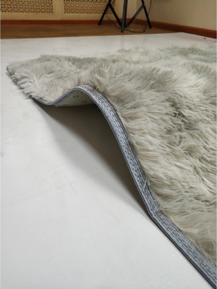 Ковер комнатный на пол, меховой коврик 160х230 см Tie-dyed - фотография № 7