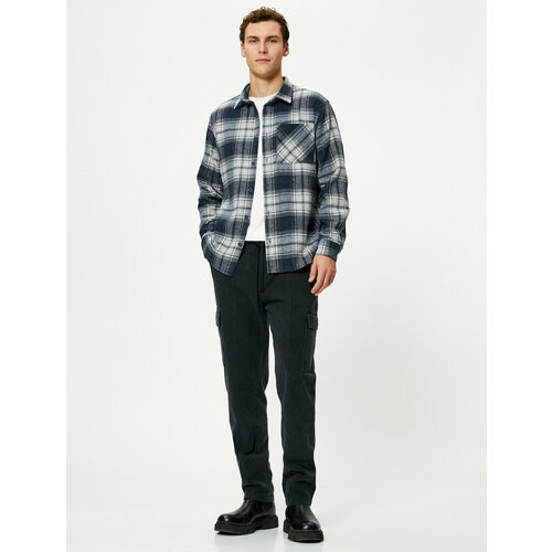 фото Рубашка koton, размер 52, синий