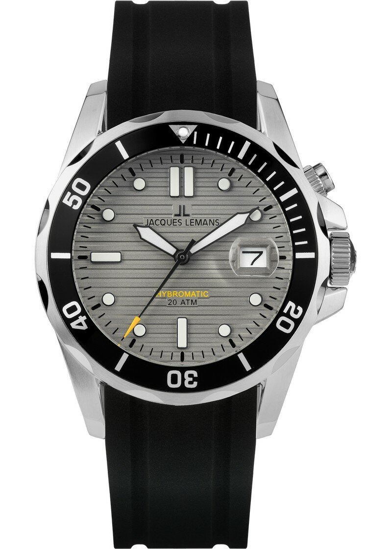 Наручные часы JACQUES LEMANS Hybromatic, черный/серый