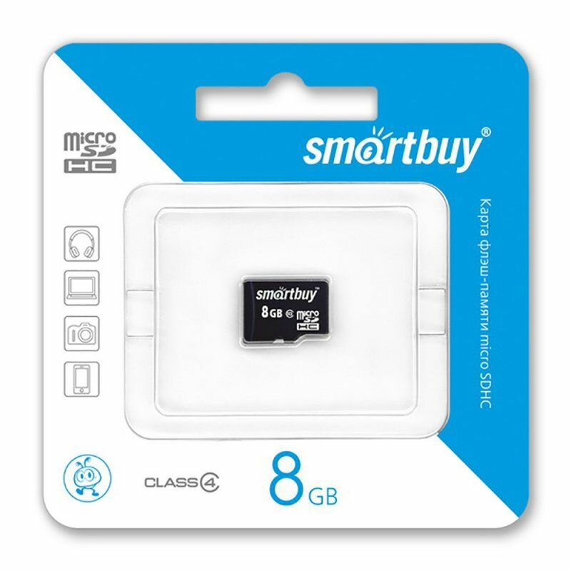 Карта памяти SmartBuy MicroSD 8GB class 4 16 10Мбс