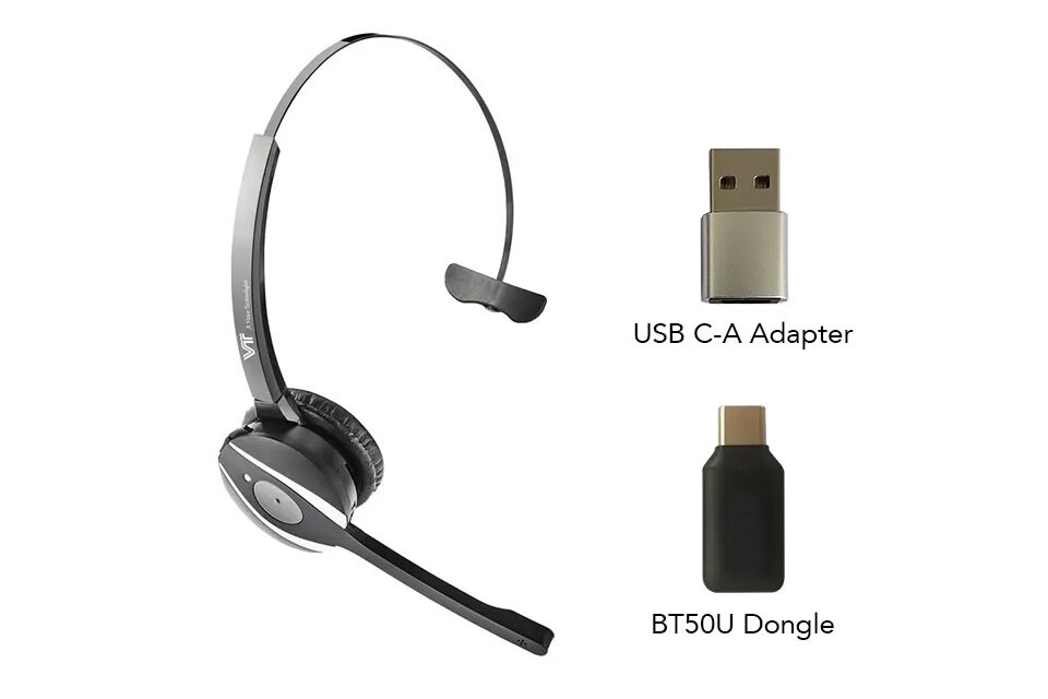 Bluetooth гарнитура VT VT9200 в комплекте с USB-BT адаптером (USB Type-C)